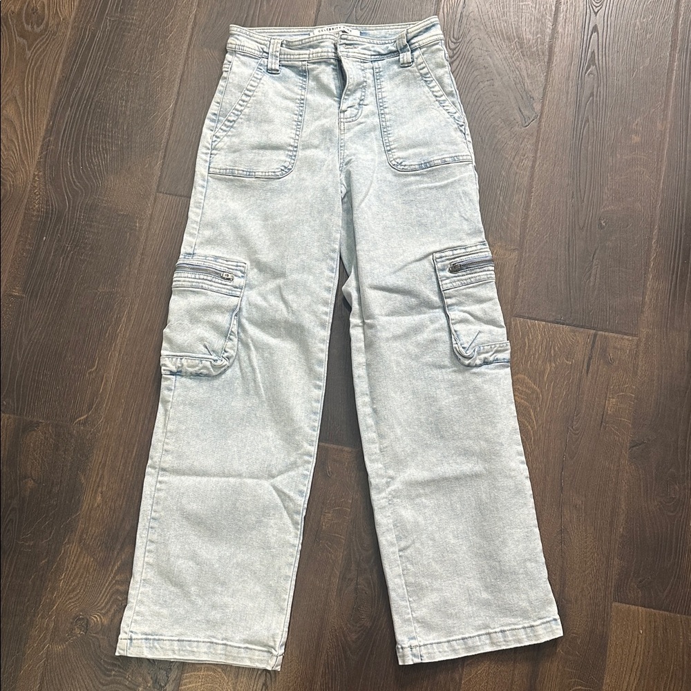 Celebrity Pink Light Gray Cargo Jeans